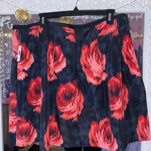 New floral pleated skirt